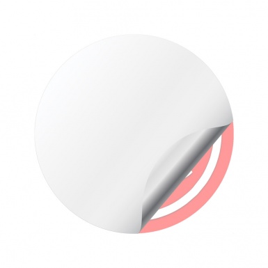Skoda Wheel Emblem for Center Caps Red Base White Wings Logo Design