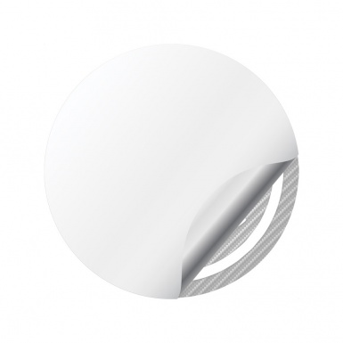 Skoda Emblem for Center Wheel Caps Carbon Fiber White Wings Logo Edition