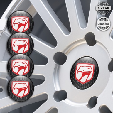 Dodge Viper Stickers for Wheels Center Caps Metallic Template Red Logo