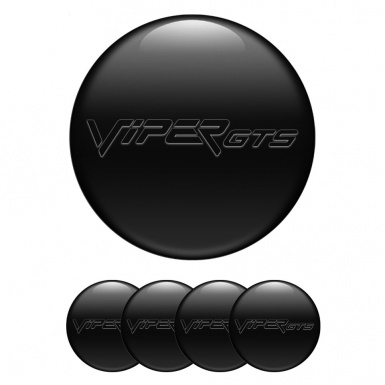 Dodge Viper Stickers for Wheels Center Caps Black Base GTS Edition