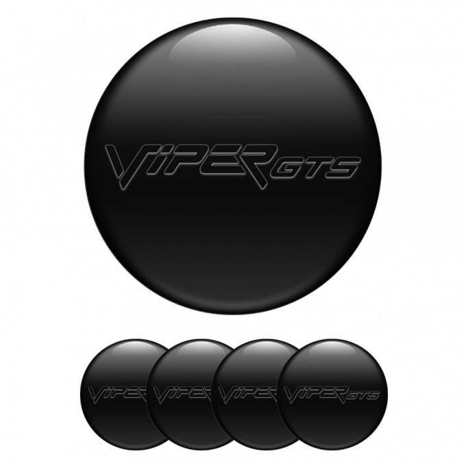 Dodge Viper Stickers for Wheels Center Caps Black Base GTS Edition