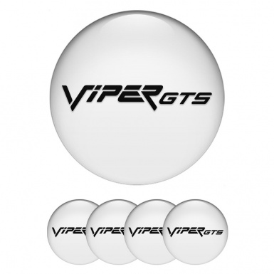 Dodge Viper Stickers for Wheels Center Caps White Base GTS Edition