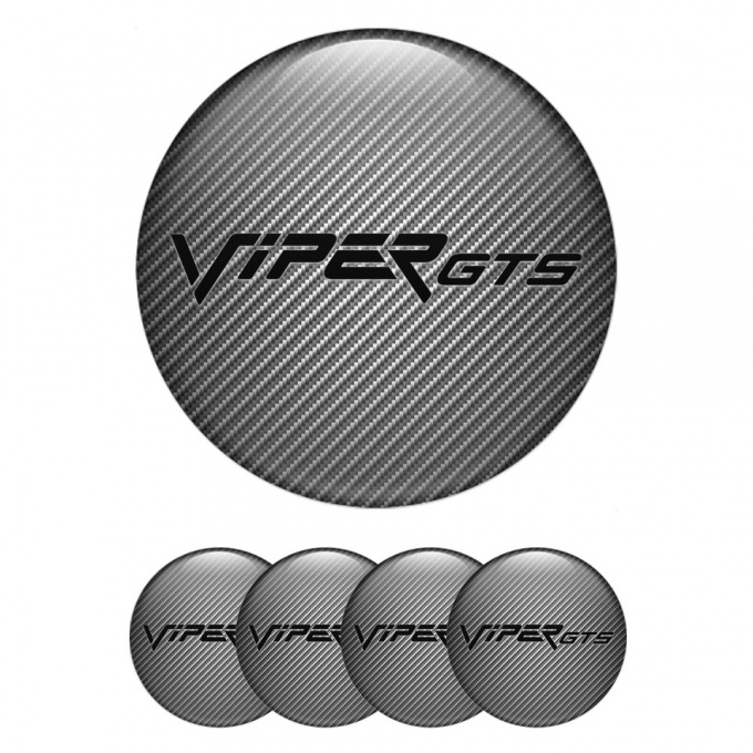 Dodge Viper Wheel Emblem for Center Caps Light Carbon GTS Edition