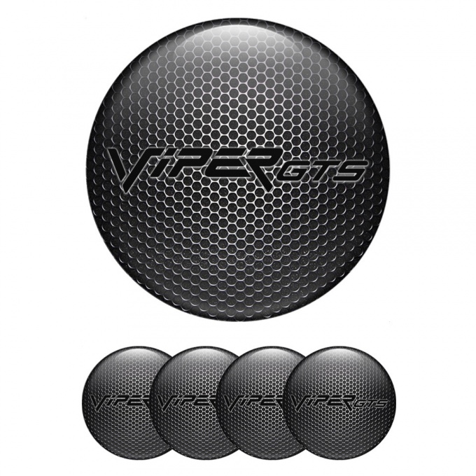 Dodge Viper Wheel Emblems for Center Caps Dark Mesh GTS Variant