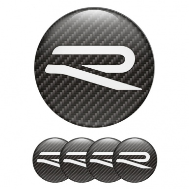 VW R-line Emblems for Wheel Center Caps Carbon edition