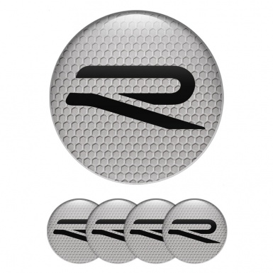 VW R-line Emblems for Center Caps Honey Comp Black