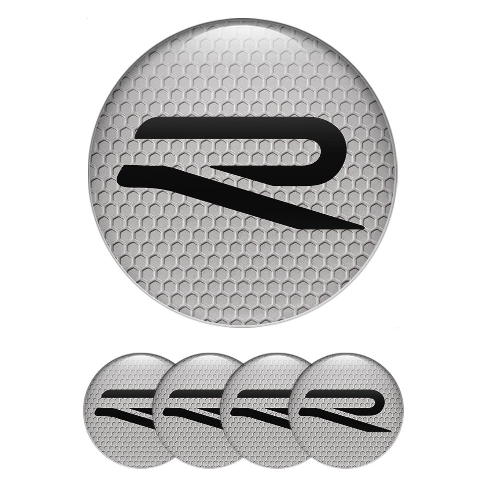VW R-line Emblems for Center Caps Honey Comp Black | Wheel Emblems ...