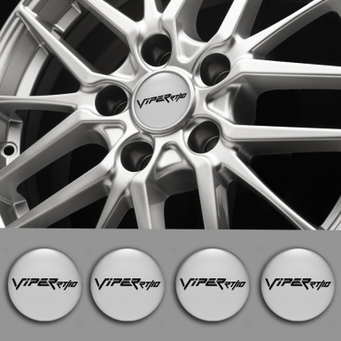Dodge Viper Emblem for Wheel Center Caps Grey Base Black RT Logo