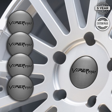 Dodge Viper Emblem for Wheel Center Caps Light Carbon Black RT Edition
