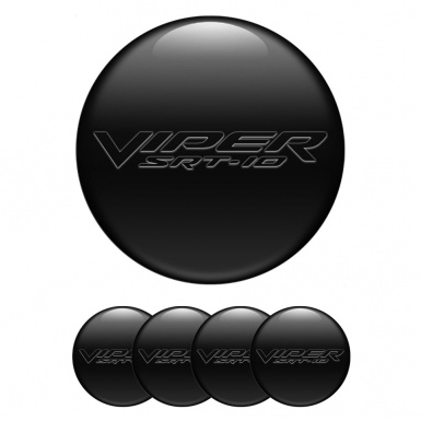 Dodge Viper Center Wheel Caps Stickers Light Carbon Black SRT Design