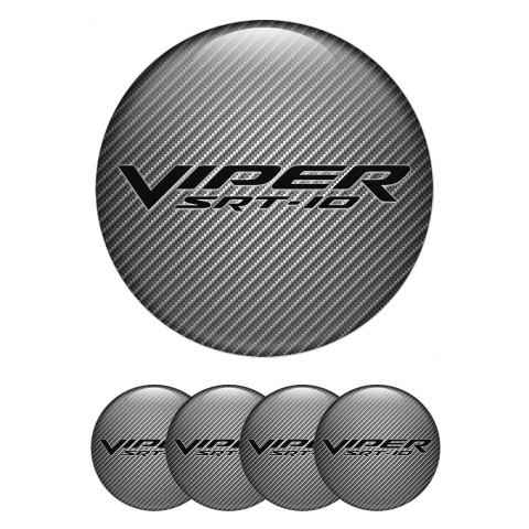 Dodge Viper Stickers for Center Wheel Caps Carbon Fiber SRT Edition
