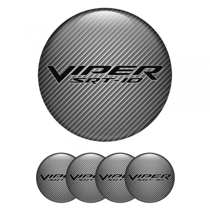 Dodge Viper Stickers for Center Wheel Caps Carbon Fiber SRT Edition
