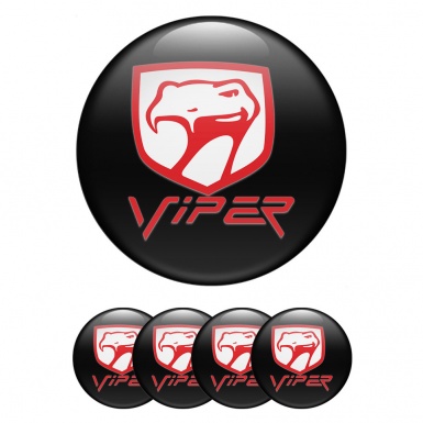 Dodge Viper Stickers for Wheels Center Caps Black Base Venom Edition