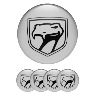 Dodge Viper Stickers for Center Wheel Caps Grey Fill Dark Venom Logo