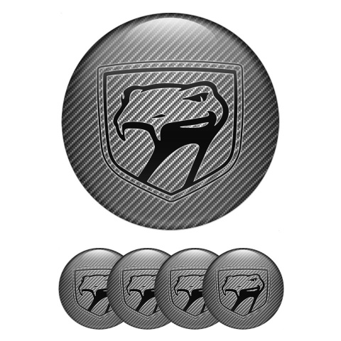 Dodge Viper Wheel Emblem for Center Caps Carbon Fiber Dark Venom Logo