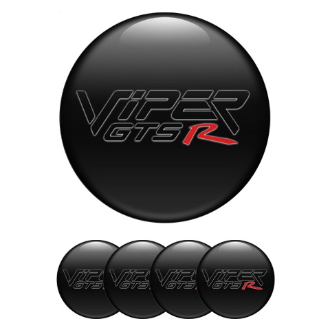 Dodge Viper Emblems for Center Wheel Caps Black Base GTSR Variant