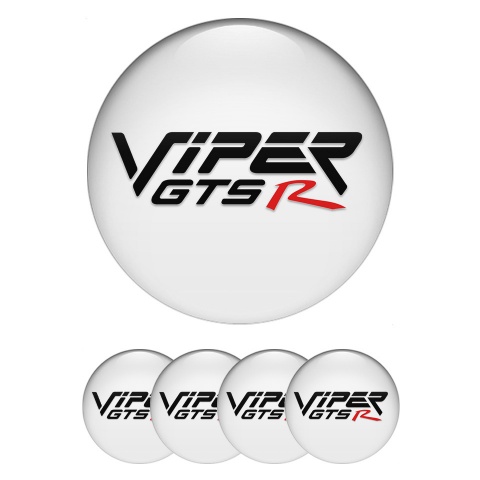 Dodge Viper Wheel Stickers for Center Caps White Base GTSR Variant