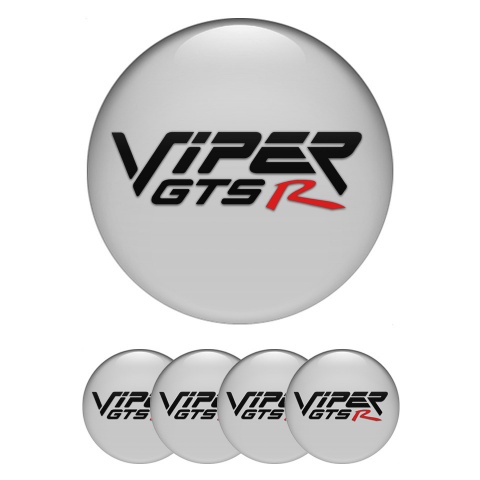 Dodge Viper Wheel Emblem for Center Caps Grey Fill GTSR Variant