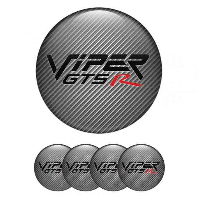 Dodge Viper Stickers for Wheels Center Caps Carbon Fiber GTSR Variant
