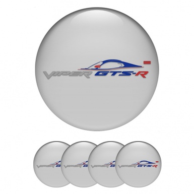 Dodge Viper Wheel Stickers for Center Caps Grey Fill GTSR Car Logo