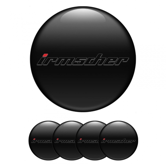 Irmscher Emblem for Wheel Center Caps Black Fill Dark Logo Edition