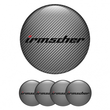 Irmscher Center Caps Wheel Emblem Light Carbon Dark Logo Design