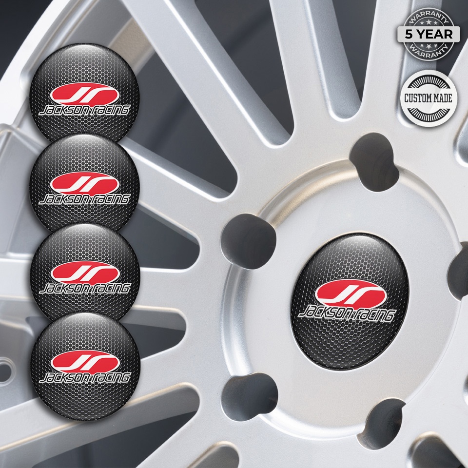 Jackson Racing Emblem for Wheel Center Caps Dark Mesh Crimson Logo ...