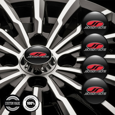 Jackson Racing Emblem for Center Wheel Caps Black Color Oval Design