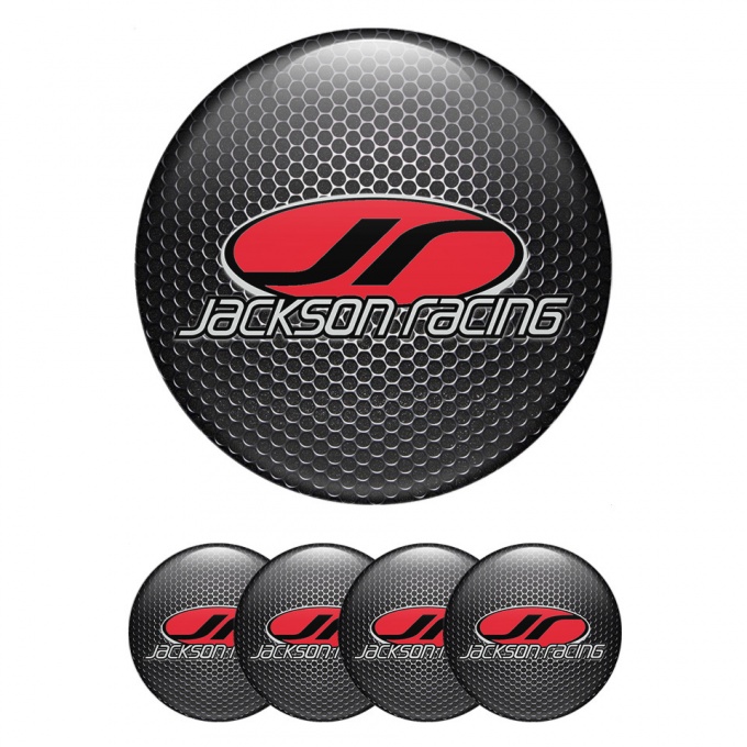 Jackson Racing Wheel Emblem for Center Caps Dark Mesh Oval Logo
