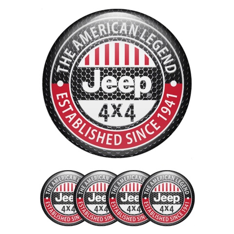 Jeep Center Caps Wheel Emblem Metal Mesh American Legend Variant
