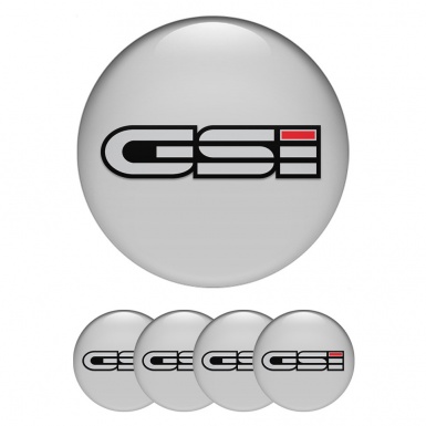 Opel GSI Emblems for Center Wheel Caps Grey Base Ashy Logo Variant