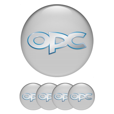 Opel OPC Wheel Emblem for Center Caps Grey Background Silver Logo