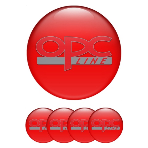 Opel Emblems for Center Wheel Caps Crimson Base Red OPC Line Variant