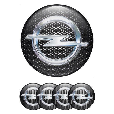 Opel Stickers for Wheels Center Caps Steel Grate Classic Chrome Logo