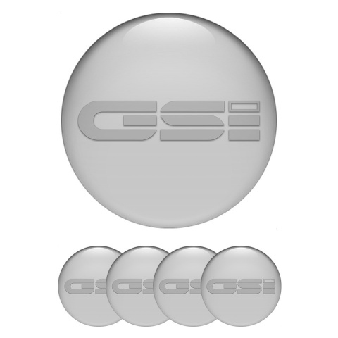 Opel GSI Wheel Stickers for Center Caps Grey Fill Monochrome Badge