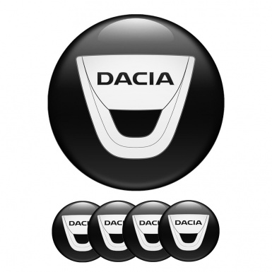 Dacia Center Hub Dome Stickers Classic Logo Carbon