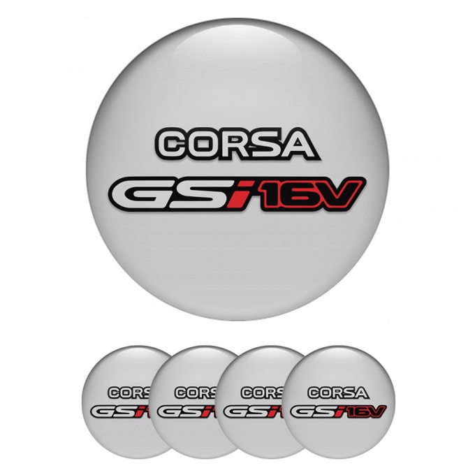 Opel Corsa Emblem for Wheel Center Caps Grey GSI 16V Red Edition