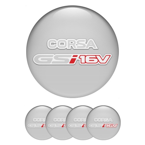 Opel Corsa Wheel Emblem for Center Caps Moon Grey GSI 16v Sport