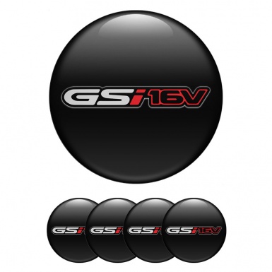 Opel GSI Emblem for Center Wheel Caps Black Base 16v Sport Edition