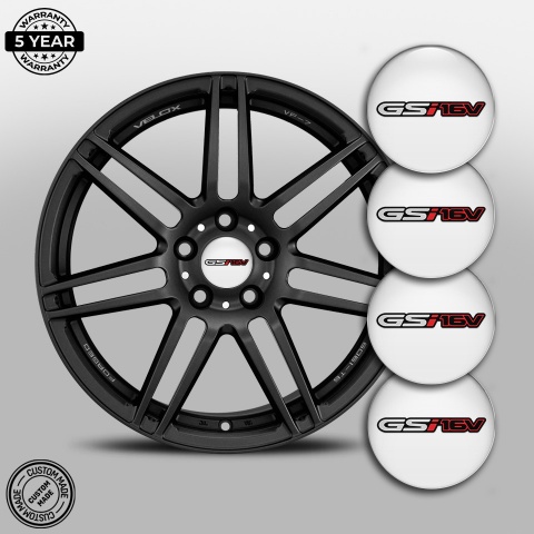 Opel GSI Center Wheel Caps Stickers White Fill 16v Sport Variant