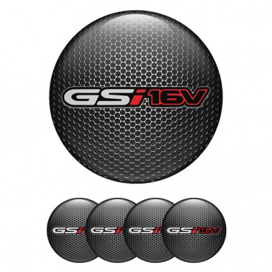 Opel GSI Silicone Stickers for Center Wheel Caps Steel Grate 16v Edition