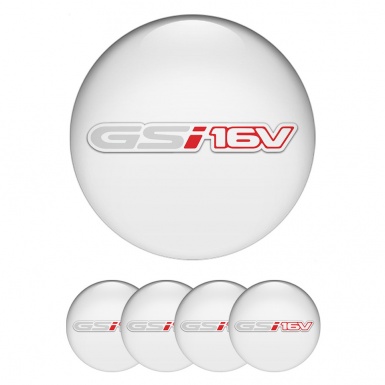Opel GSI Wheel Emblem for Center Caps Pearl White Sport Logo