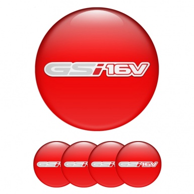 Opel GSI Stickers for Wheels Center Caps Red White Sport Logo