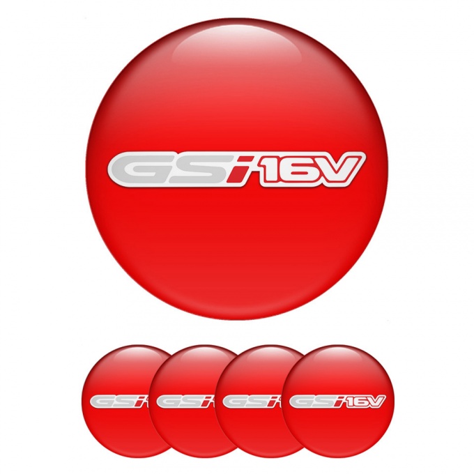 Opel GSI Stickers for Wheels Center Caps Red White Sport Logo