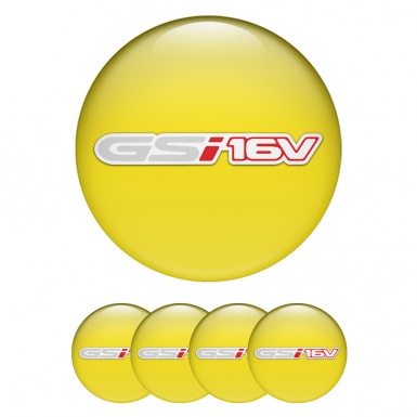 Opel GSI Emblem for Wheel Center Caps Yellow White Sport Edition