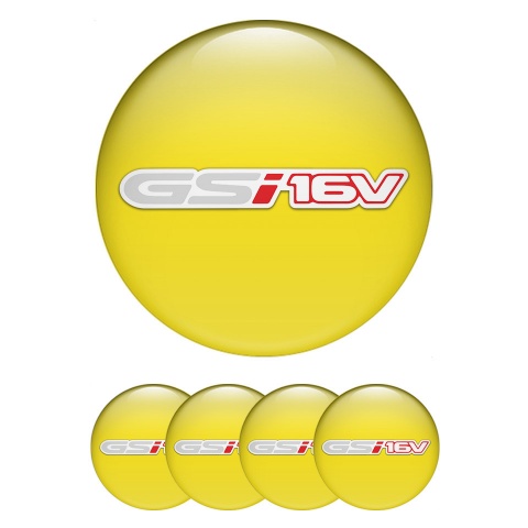 Opel GSI Emblem for Wheel Center Caps Yellow White Sport Edition