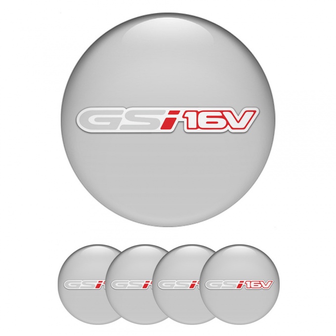 Opel GSI Emblem for Center Wheel Caps Grey Base White Sport Logo
