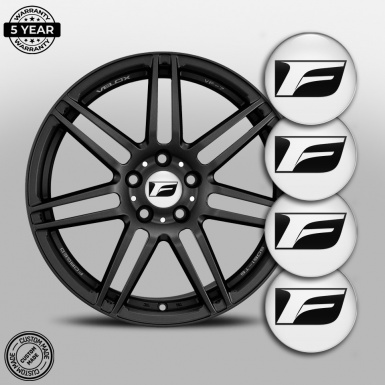 Lexus F Center Caps Wheel Emblem White Base Black Sport Edition