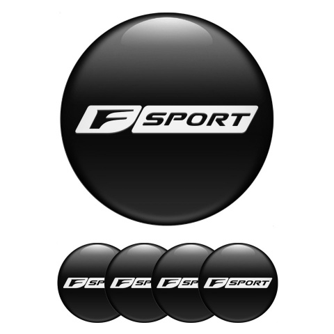 Lexus F Sport Stickers for Wheels Center Caps Black White Dense Logo
