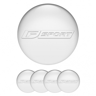Lexus F Sport Emblem for Wheel Center Caps Pearl White Dense Logo